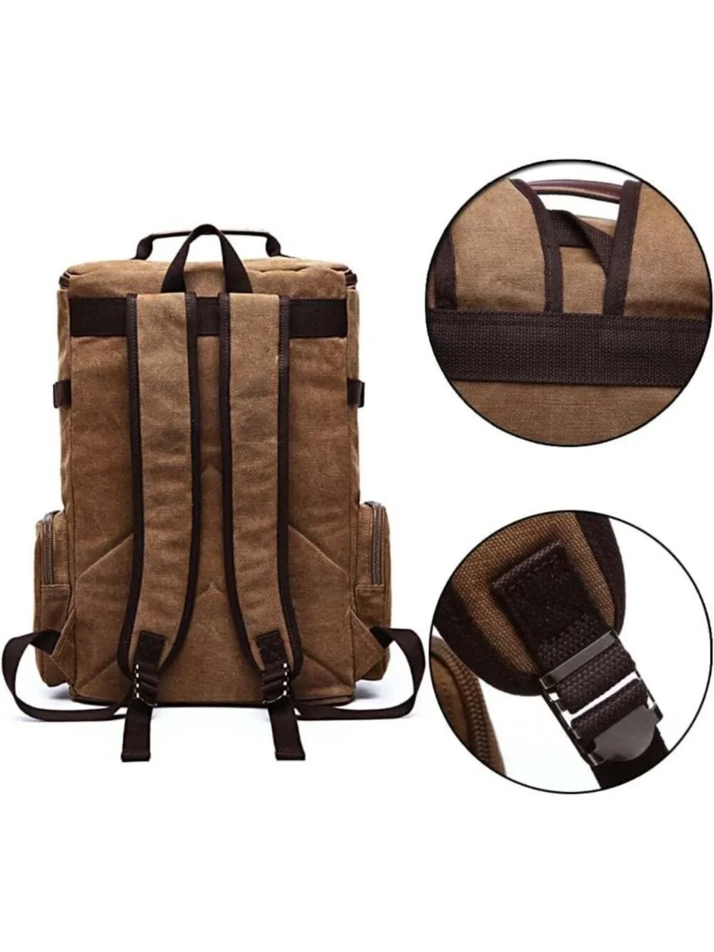 Vintage Canvas Rucksack for Travel & Hiking | 15.6